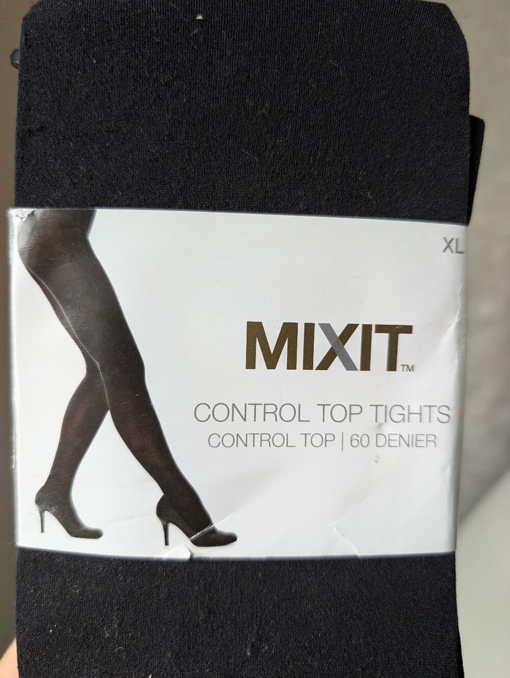XL Denier 60 Black Control Top Tights 84% Nylon
